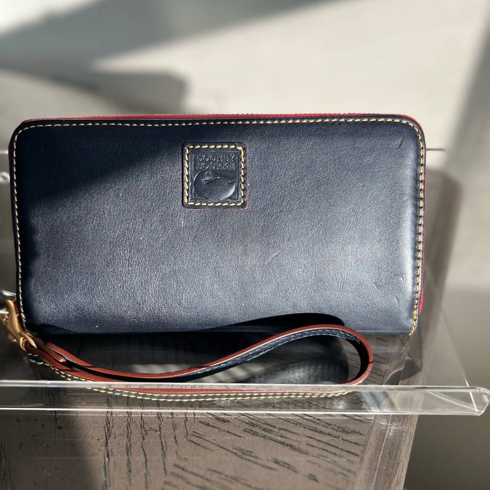 Dooney & Bourke Navy Florentine Large Wristlet
